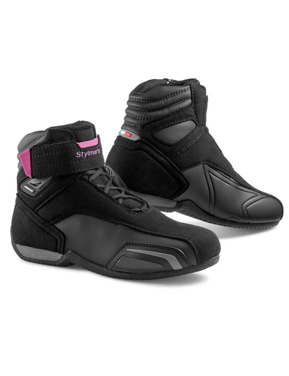 Stylmartin Vector WP Woman Zapatillas Deportivas Mujer Impermeables Zapatos Negro Morado VECTOR