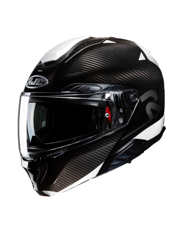 Casco de moto modular HJC RPHA91 Carbon Noela MC5 negro/blanco brillante 148005 - 1