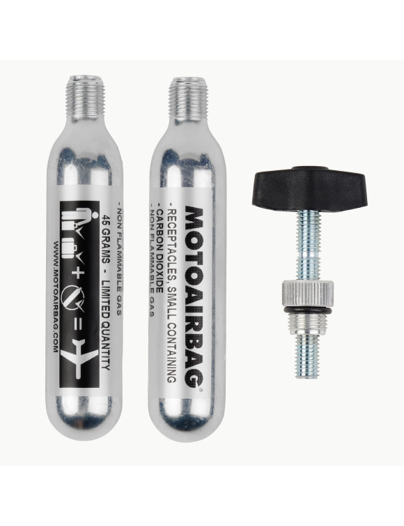 Kit de 2 bombonas de recarga de CO2 para Motoairbag MAB D4218 - 1