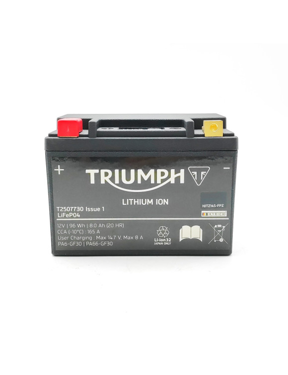 8Ah Lithium Battery, Original T2507730, Triumph Tiger 1200, Speed Triple 1200 RR/RS