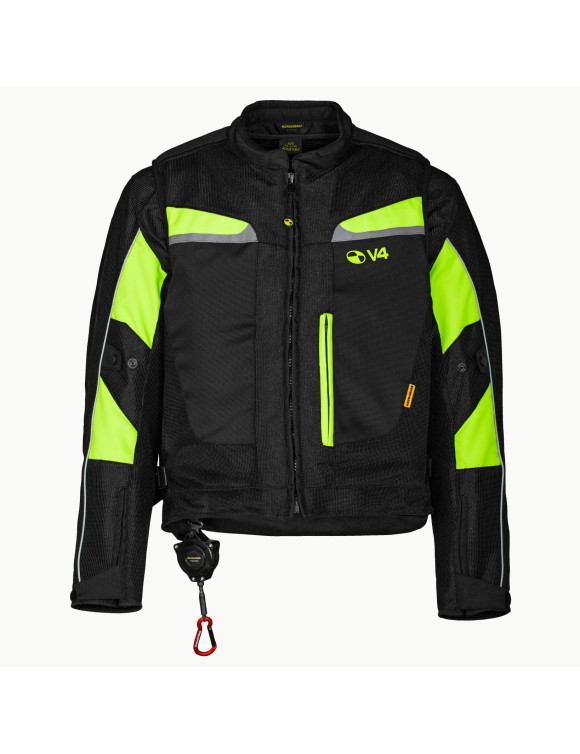 Motoairbag MAB 4.0 Men's Jacket/Airbag Black/Yellow HV D4039N