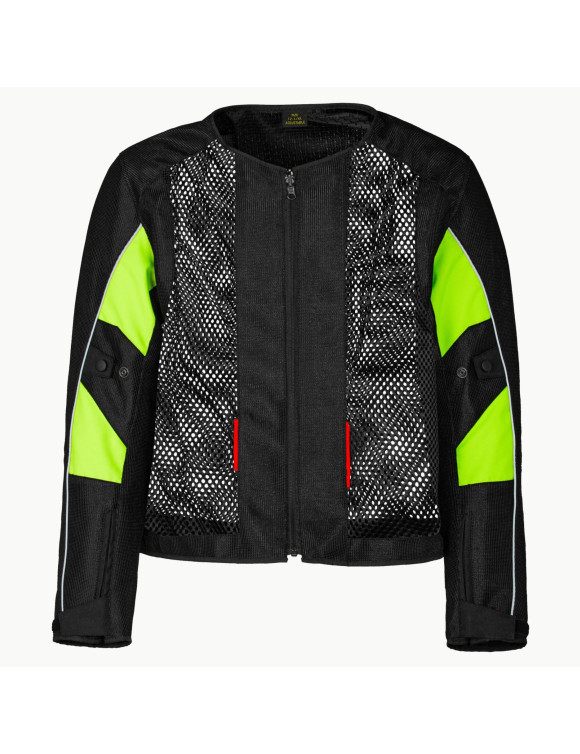 Chaqueta de moto hombre verano/primavera Motoairbag MAB V4 Negro/Amarillo HV D4046 - 1