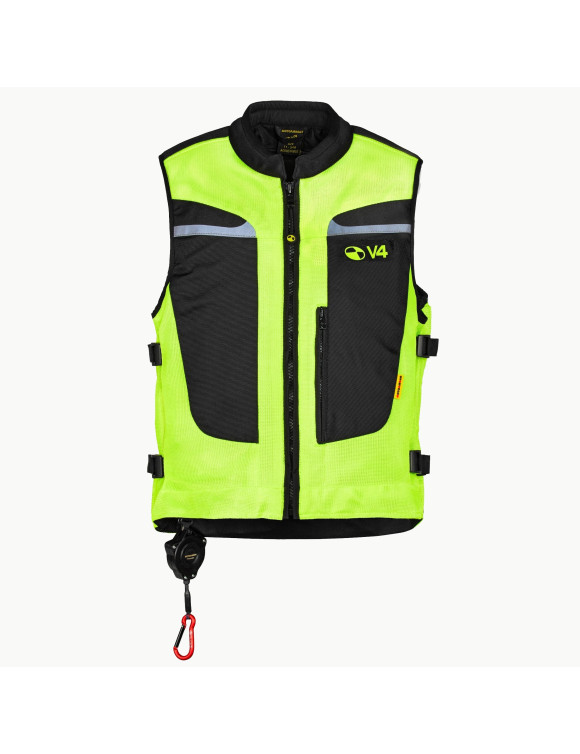 Men's Motorcycle Airbag Vest Motoairbag MAB V4 Modular Yellow/Black D4045F