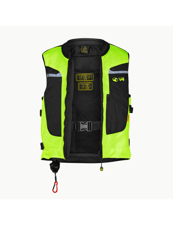 Chaleco Airbag Moto Hombre Motoairbag MAB V4 Modular Amarillo/Negro D4045F - 2