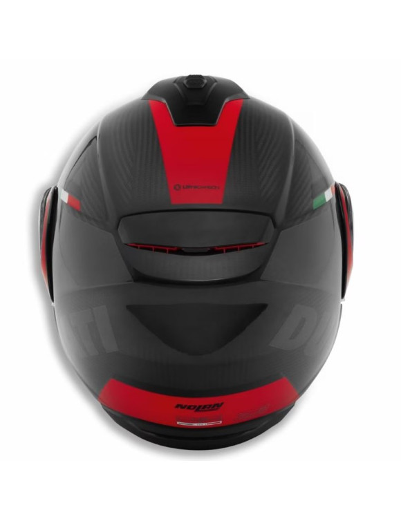 Casque de moto modulaire d'origine Ducati Horizon V3 noir/rouge brillant 98108807 - 4