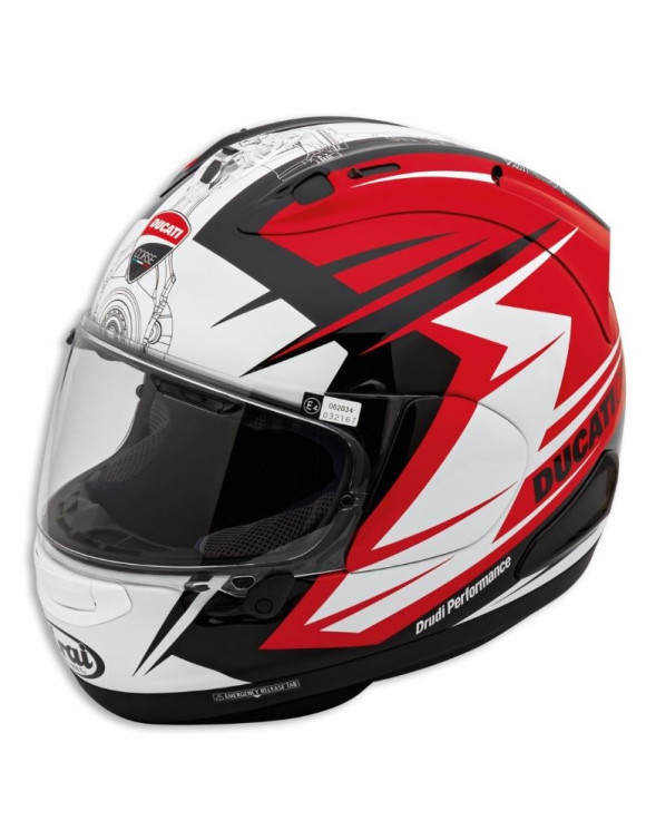 Casco de moto integral original Ducati Corse V7 blanco/rojo/negro brillante 98108535 - 1 Casco de moto integral original Ducati Corse V7 blanco/rojo/negro brillante 98108535 - 1