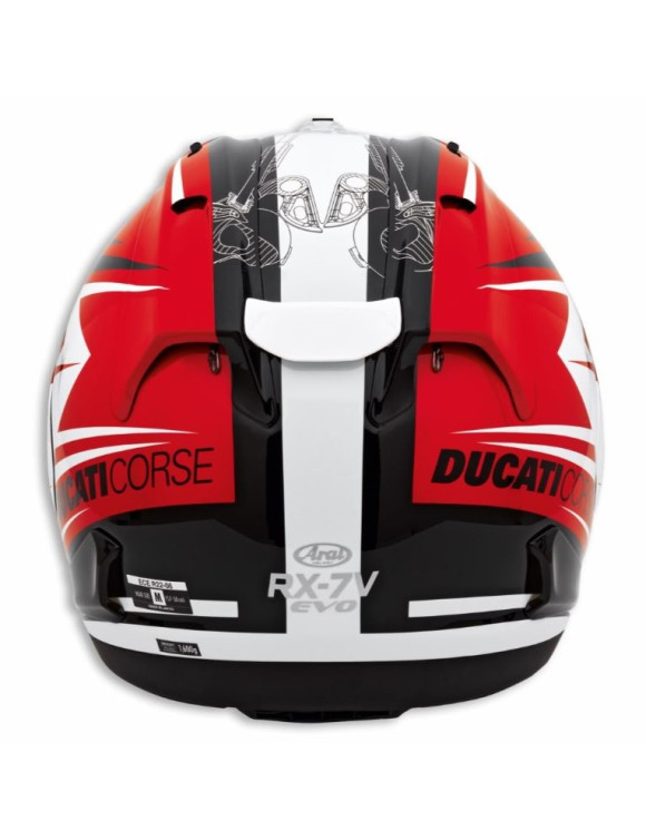 Casco Moto Integrale Originale Ducati Corse V7 White/Red/Black Lucido 98108535 - 3 Casco Moto Integrale Originale Ducati Corse V7 White/Red/Black Lucido 98108535 - 3