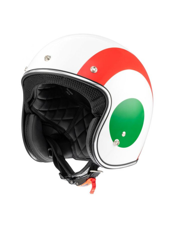 Original Piaggio Vespa Nazioni Italia 2.0 Jet Scooter Helmet White/Green/Red