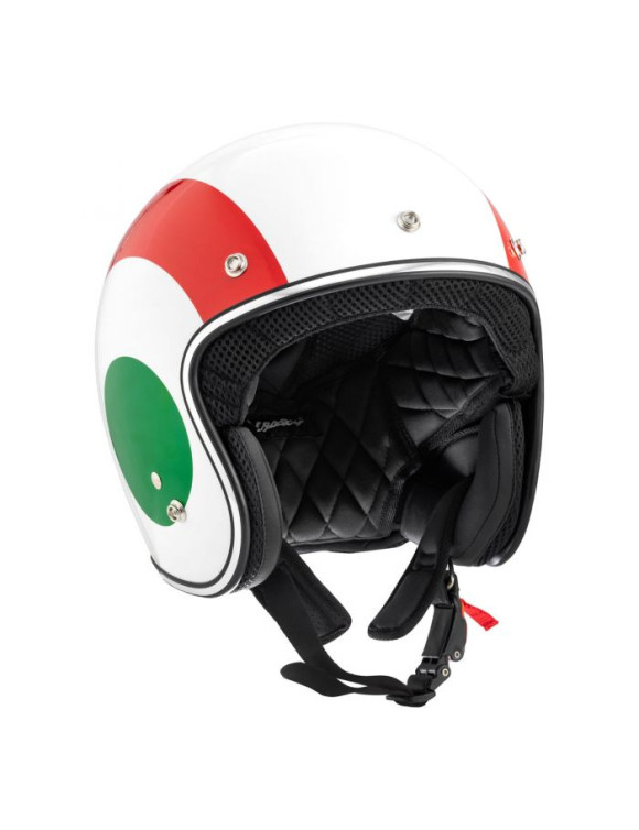 Casco Scooter Jet original Piaggio Vespa Nazioni Italia 2.0 Blanco/Verde/Rojo - 3