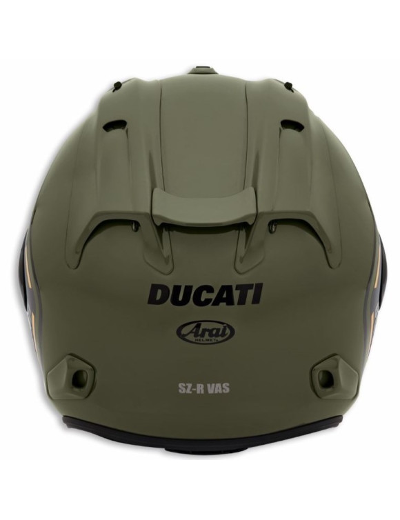 Casque jet de moto d'origine Ducati SCR62 Milestone vert militaire brillant98107761 - 3