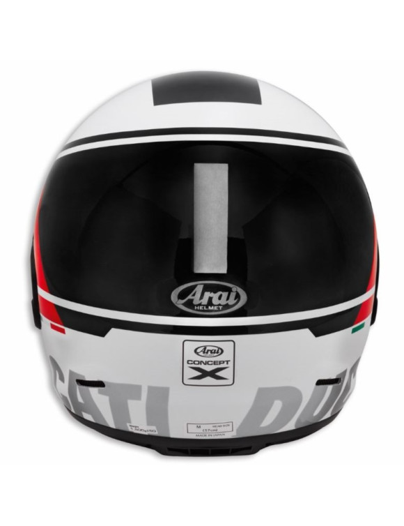 Casque de moto intégral Ducati Theme V2 blanc/rouge d'origine 98108531 - 3