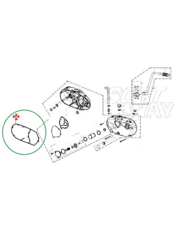 Guarnizione carter destro 570416/n Royal Enfield Bullet/Classic/Continental GT - 3