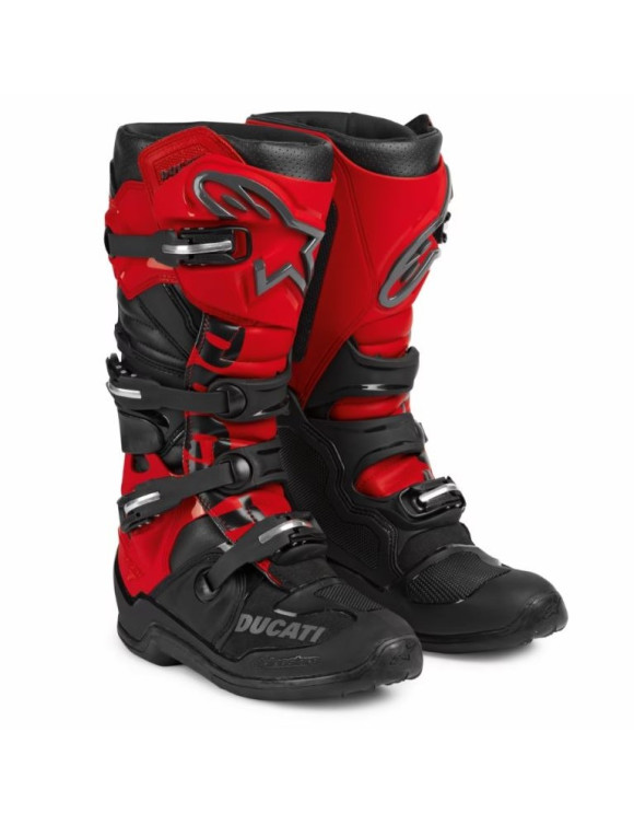 Original Ducati Explorer T7 Herren-Motorrad-Crossstiefel Schwarz/Rot 981086 - 1 Original Ducati Explorer T7 Herren-Motorrad-Crossstiefel Schwarz/Rot 981086 - 1