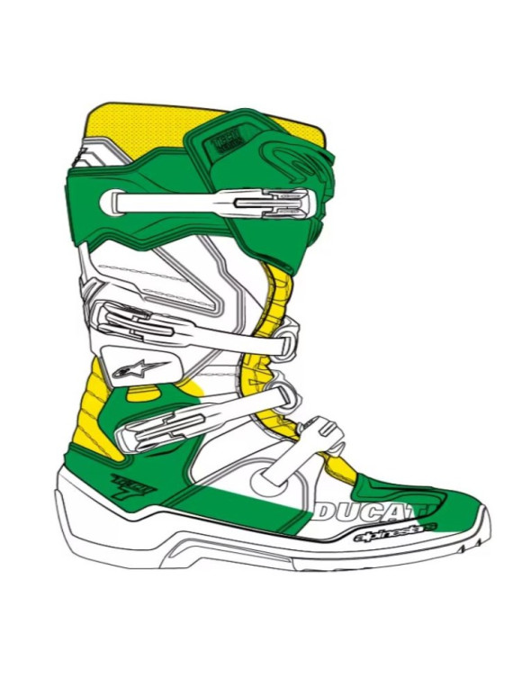 Bottes de moto cross d'origine Ducati Explorer T7 pour hommes, noir/rouge 981086 - 3 Bottes de moto cross d'origine Ducati Explorer T7 pour hommes, noir/rouge 981086 - 3