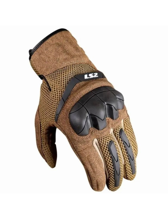 Guanti Moto da Uomo Estivi LS2 Kubra Brown 70210S0164 - 1