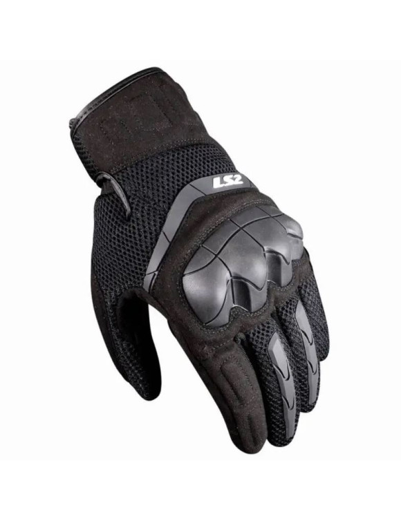 LS2 Kubra Black Men's Summer Motorcycle Gloves 70210S0112