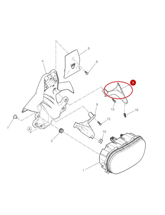 Supporto Sinistro Parabrezza 8301B971A Ducati Desert X - 1