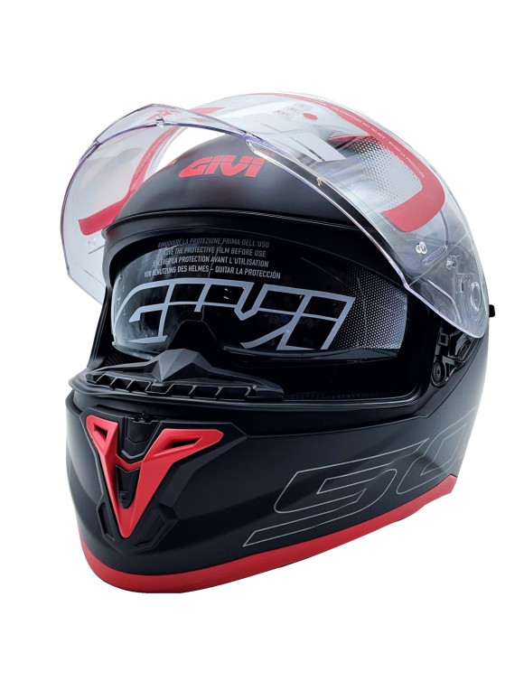 Casque intégral moto Givi 50.9 Atomic, noir mat/rouge H509BBCRD - 3 Casque intégral moto Givi 50.9 Atomic, noir mat/rouge H509BBCRD - 3