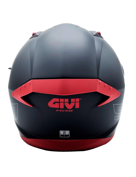 Casco integral Givi 50.9 Atomic para motocicleta, negro mate/rojo H509BBCRD - 5 Casco integral Givi 50.9 Atomic para motocicleta, negro mate/rojo H509BBCRD - 5