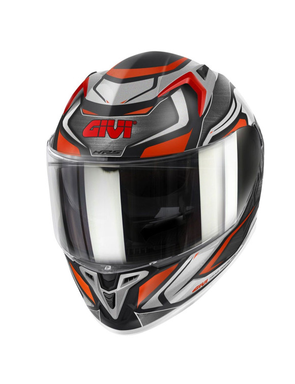 Givi 50.9 Atomic Full Face Motorcycle Helmet Black/Silver/Matt Red H509FATBR