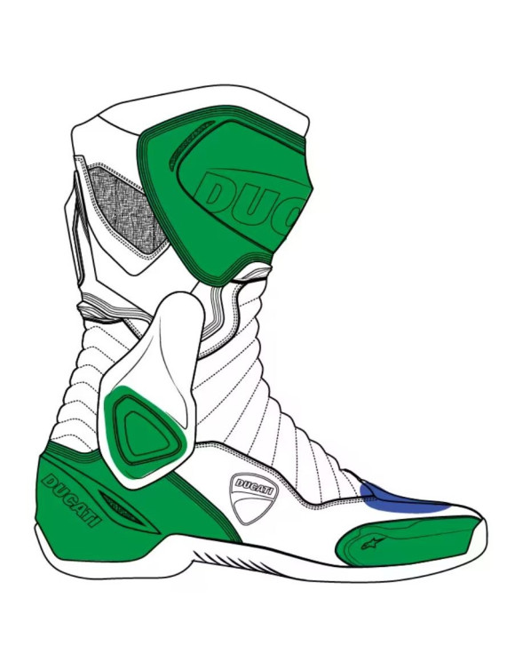 Herren-Motorradstiefel Sport Touring Ducati Speed Evo WP V2 Schwarz/Rot 9810855 - 3 Herren-Motorradstiefel Sport Touring Ducati Speed Evo WP V2 Schwarz/Rot 9810855 - 3