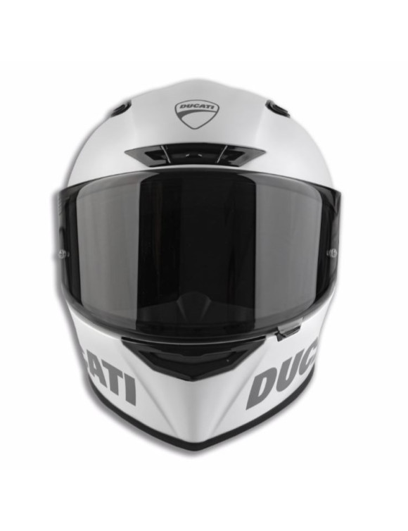 Casco de moto integral original Ducati Logo blanco mate 98108832 - 2