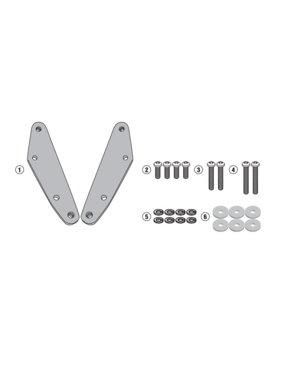 Kit attacchi GIVI d6112kit specifico per parabrezza d6104st Kymco Xciting s400i - 1 Kit attacchi GIVI d6112kit specifico per parabrezza d6104st Kymco Xciting s400i - 1