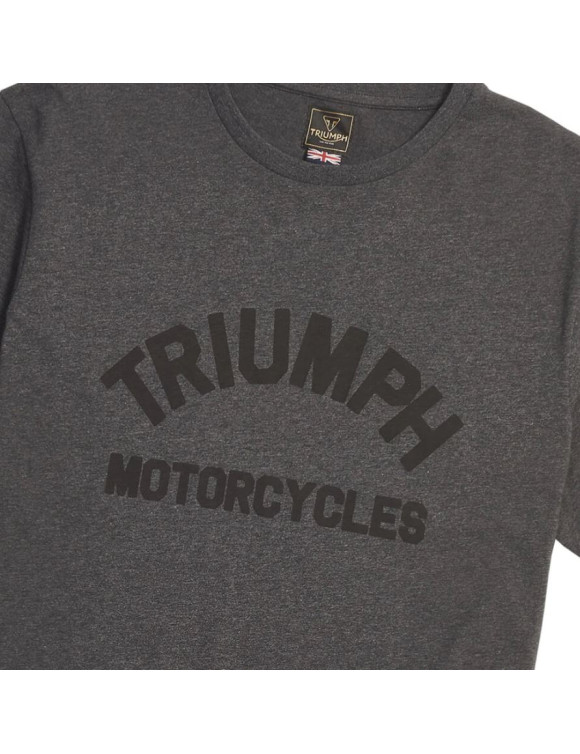 Camiseta de hombre original Triumph Burnham Black Marl Black MTSS24106 - 2 Camiseta de hombre original Triumph Burnham Black Marl Black MTSS24106 - 2