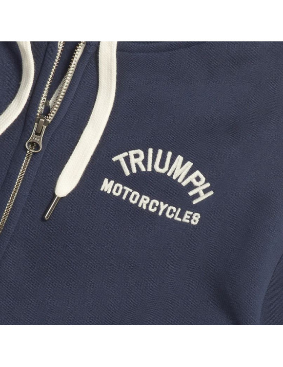 Sweat-shirt original Triumph Dolan Full Zip pour homme, bleu marine/os MSWS24118 - 2