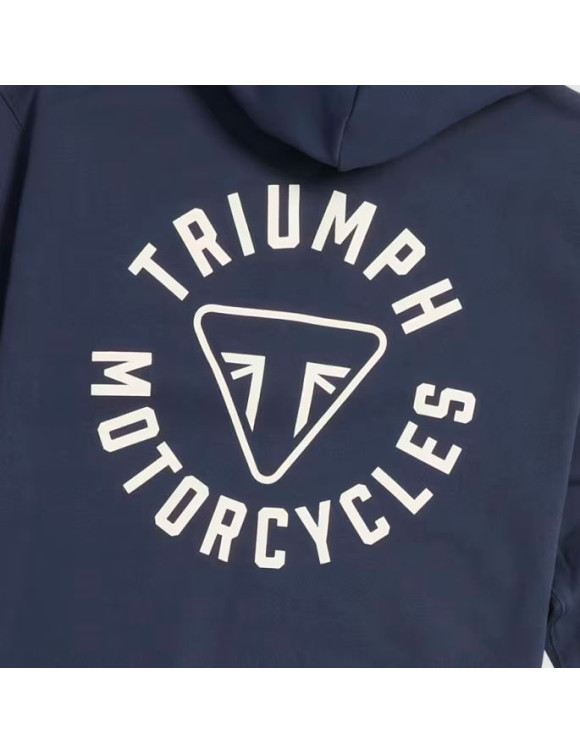Felpa da Uomo Originale Triumph Digby Full Zip Hoodie Navy/Bone MSWS24119 - 3