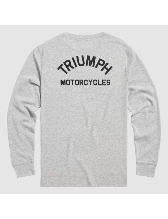 T-Shirt da Uomo Triumph a Maniche Lunghe Dean Waffle Grey Marl MTLS22101 - 2