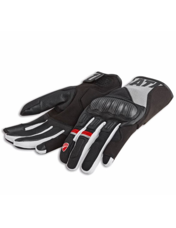 Gants de moto pour hommes d'origine Ducati Company C2 noirs/rouges 98107717 - 1