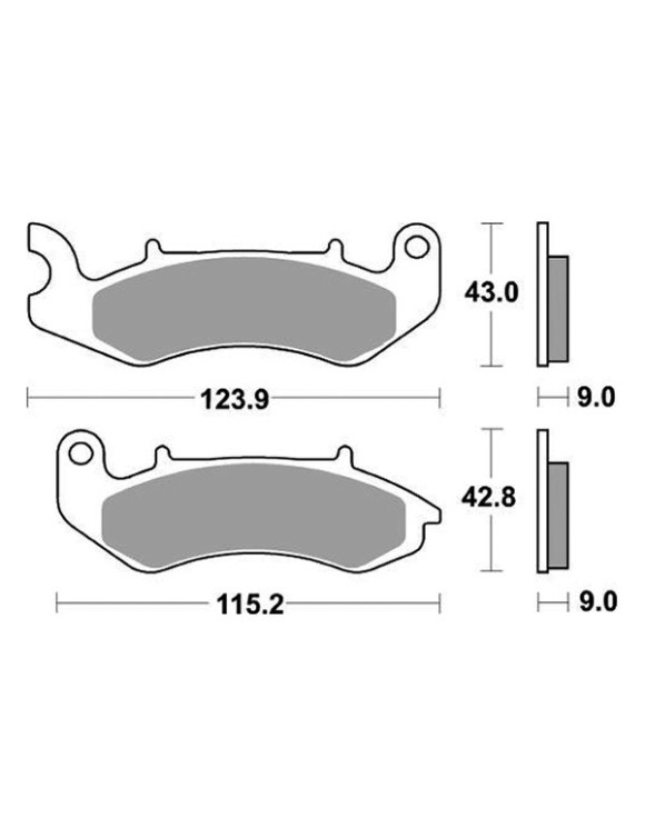 Coppia Pastiglie Freno Anteriore SBS per BN 125 E4 / RKF 125 / Superlight 125 / QJ TRX 125 - 1