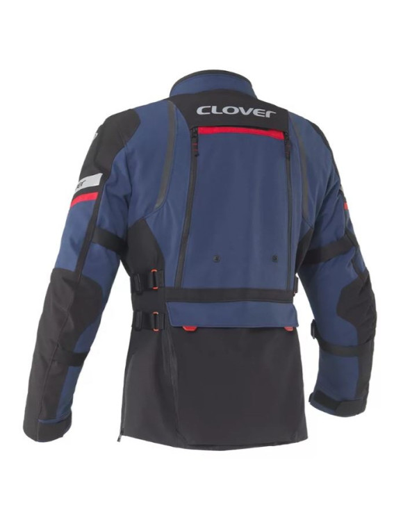 Giacca Moto da Donna Touring Clover GTS-5 WP Lady Blue/Black/Red 17004-NAV/N - 2