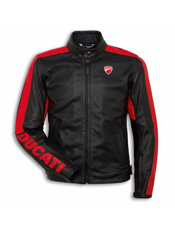 Perforierte Herren-Motorradjacke aus original Ducati Company C4-Leder 9810751 - 1 Perforierte Herren-Motorradjacke aus original Ducati Company C4-Leder 9810751 - 1