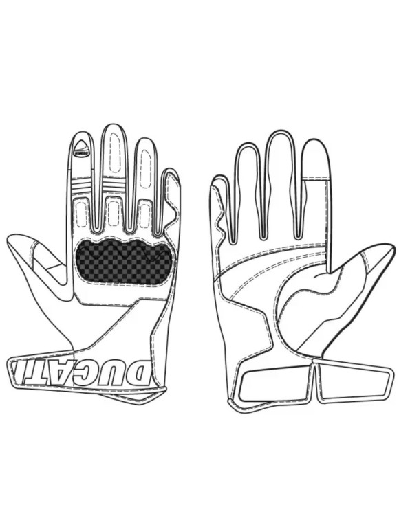 Original Ducati Company C2 Schwarze Herren-Motorradhandschuhe 98107712 - 2 Original Ducati Company C2 Schwarze Herren-Motorradhandschuhe 98107712 - 2