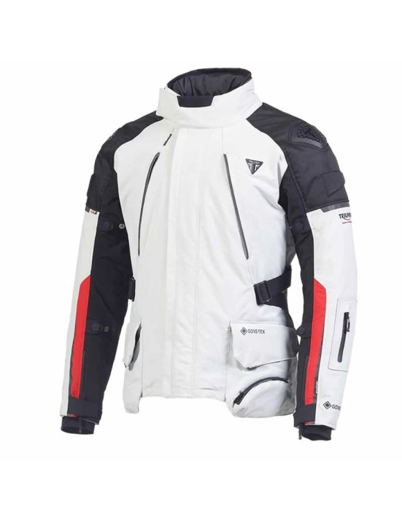 Veste de moto d'origine Triumph Alder GTX pour homme Gris/Noir/Rouge MTPS2340 - 2