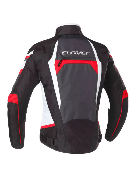 Veste de moto pour femme Clover Airblade-4 Sport Lady Noir/Rouge 1766B/R - 2 Veste de moto pour femme Clover Airblade-4 Sport Lady Noir/Rouge 1766B/R - 2