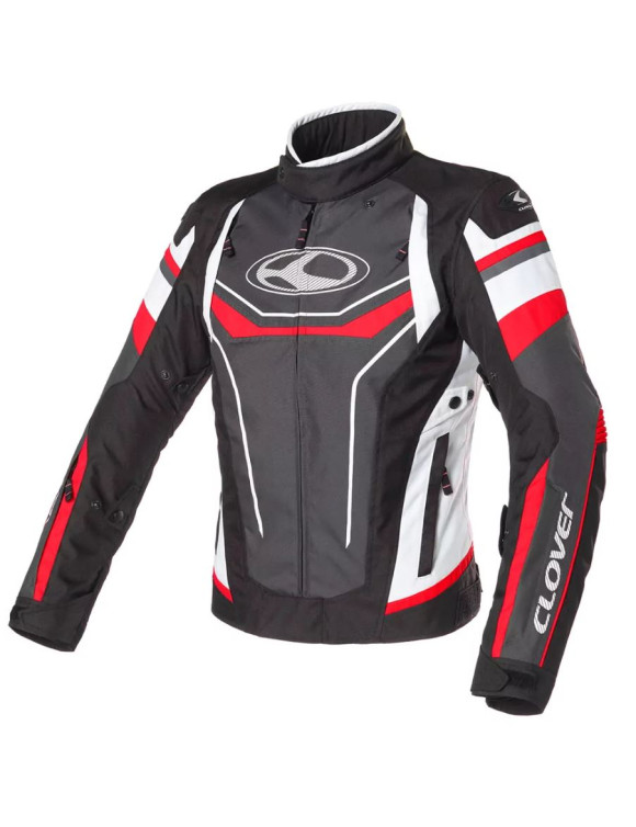 Veste de moto pour femme Clover Airblade-4 Sport Lady Noir/Rouge 1766B/R - 1 Veste de moto pour femme Clover Airblade-4 Sport Lady Noir/Rouge 1766B/R - 1