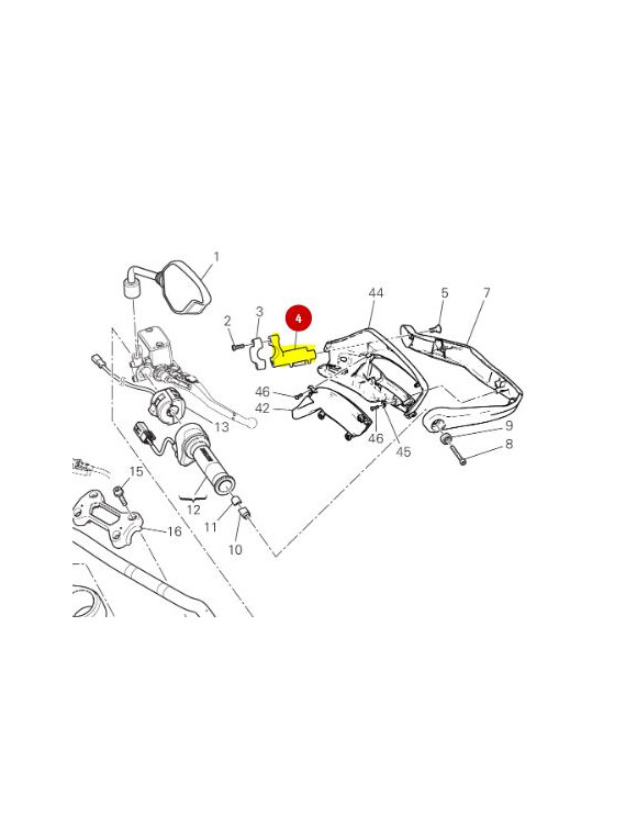 Staffa Paramano Destro 83017661B Ducati Hypermotard / Hyperstrada 821-939 - 1 Staffa Paramano Destro 83017661B Ducati Hypermotard / Hyperstrada 821-939 - 1
