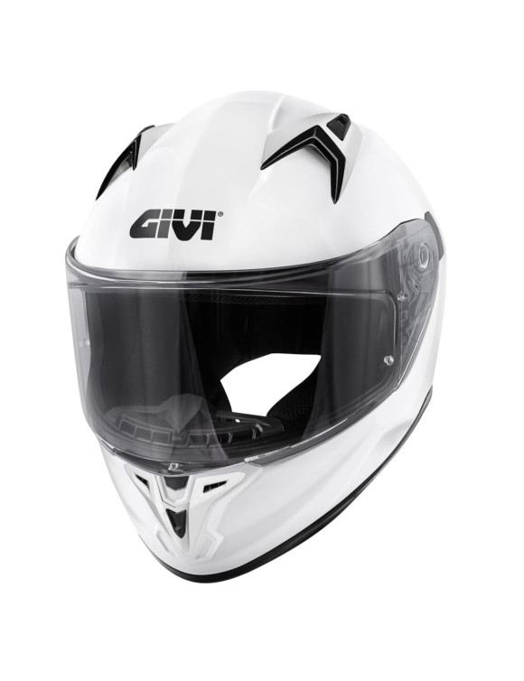 GIVI 50.7 Solid Color White 06 Glossy Full-Face Motorcycle Helmet H507BB910 - 1