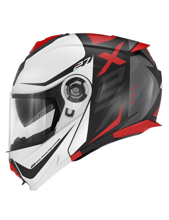 Casco de moto modular GIVI X27 Dimension Negro/Blanco/Rojo Mate HX27FDMWR - 2