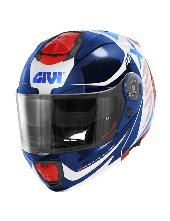 GIVI X27 Dimension Blau/Rot/Weiß Glänzend HX27FDMBW Modularer Motorradhelm - 1 GIVI X27 Dimension Blau/Rot/Weiß Glänzend HX27FDMBW Modularer Motorradhelm - 1