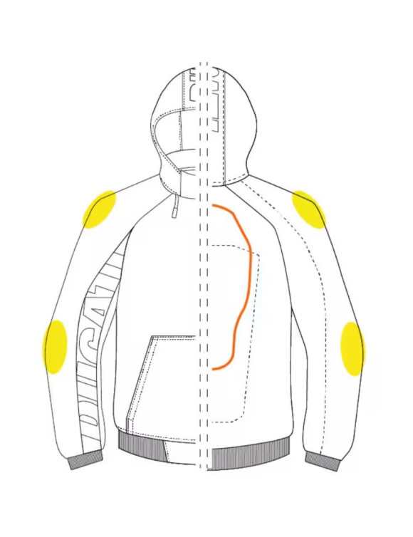 Sudadera de moto hombre original Ducati Jargon negra 98108840 - 3 Sudadera de moto hombre original Ducati Jargon negra 98108840 - 3