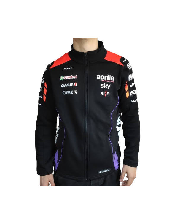 Ufficiale Aprilia Racing - Felpa con Zip, Replica 2024 by Ixon - Nera - 1