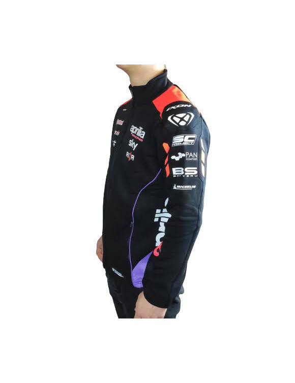 Sudadera con cremallera oficial de Aprilia Racing, réplica 2024 de Ixon - Negra - 3 Sudadera con cremallera oficial de Aprilia Racing, réplica 2024 de Ixon - Negra - 3