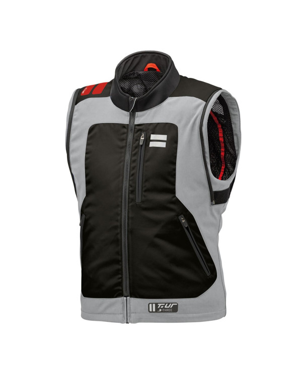 Giacca Moto da Uomo Estiva T.ur J-Three Arm Link Grey/Red 1401100 - 2