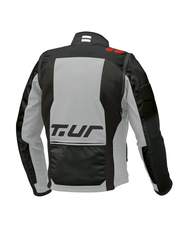 Giacca Moto da Uomo Estiva T.ur J-Three Arm Link Grey/Red 1401100 - 6