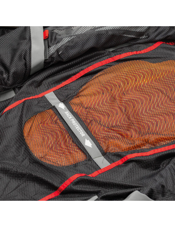 Chaqueta de moto T.ur J-Three Arm Link Summer Hombre Gris/Rojo 1401100 - 4