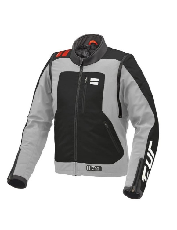 Giacca Moto da Uomo Estiva T.ur J-Three Arm Link Grey/Red 1401100 - 1